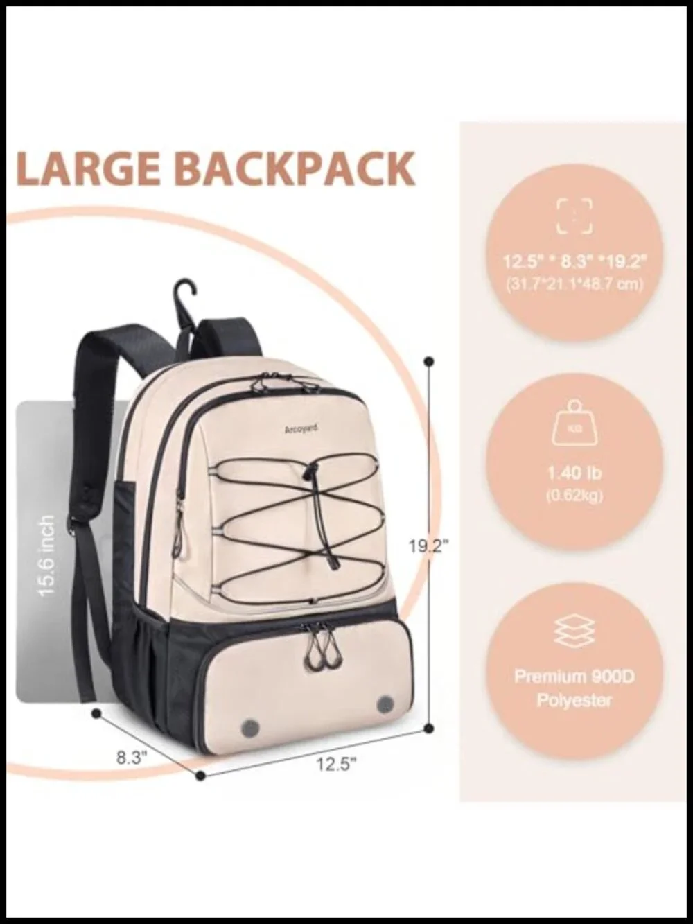 2-Racket Tennis Backpack with Ventilated Shoe Compartment